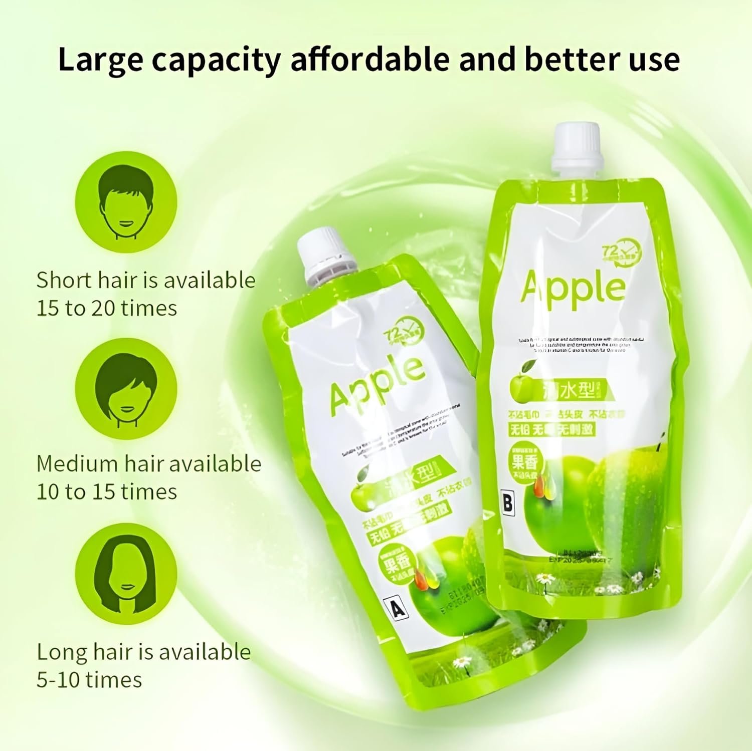 Apple Ammonia-Free Black Hair Cream, 100% Organic - Image 2