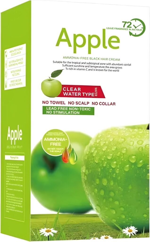 Apple Ammonia-Free Black Hair Cream, 100% Organic