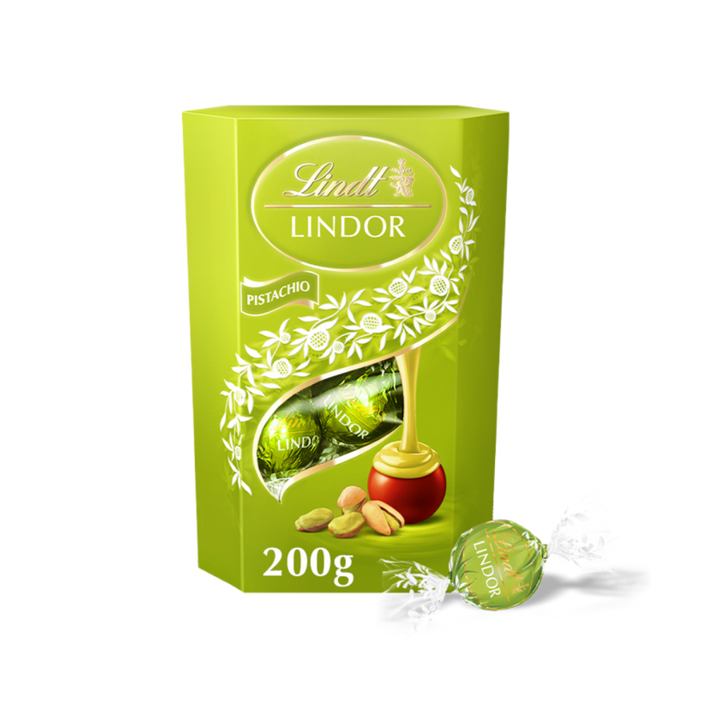 Lindt LINDOR Pistachio Milk Chocolate Truffles 200g