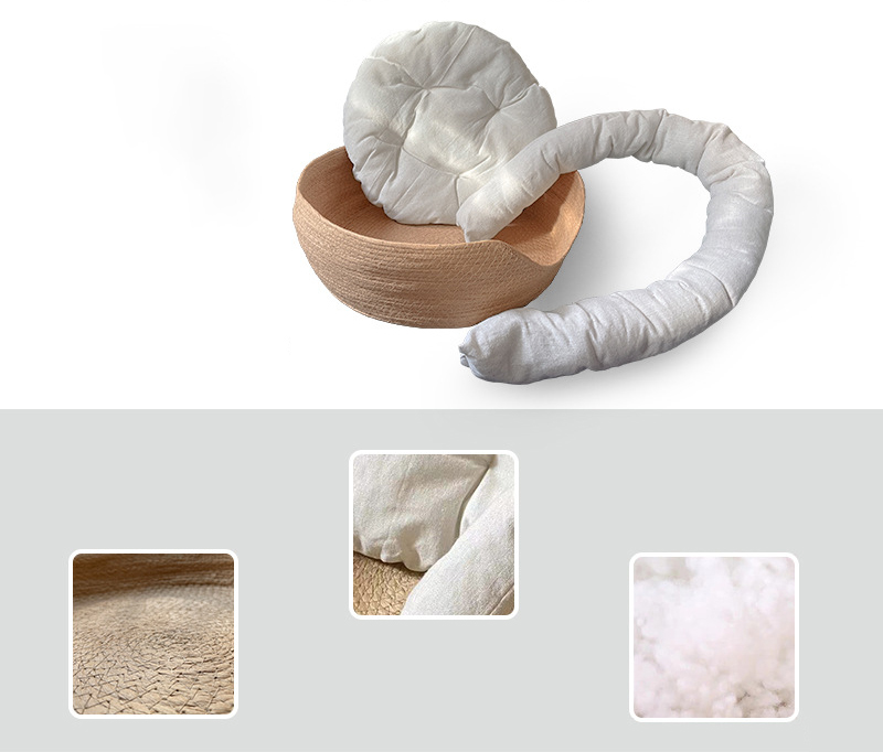 HOOPET Four Seasons Pet Bed Kennel for Cat Puppy Dog Beds Sofa Handmade Bamboo Weaving Cat Cozy Nest Pet Accessaries - Image 2