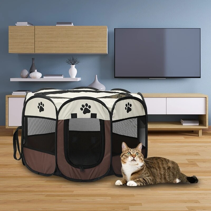 Portable Foldable Pet Tent Kennel Octagonal - Image 2