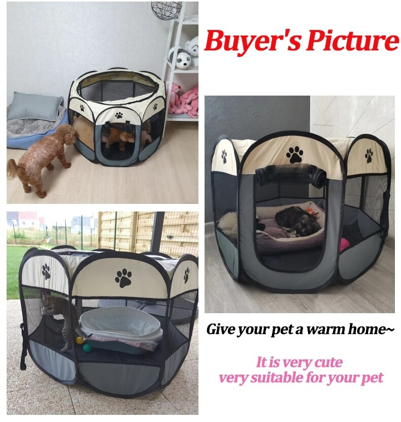 Portable Foldable Pet Tent Kennel Octagonal - Image 4