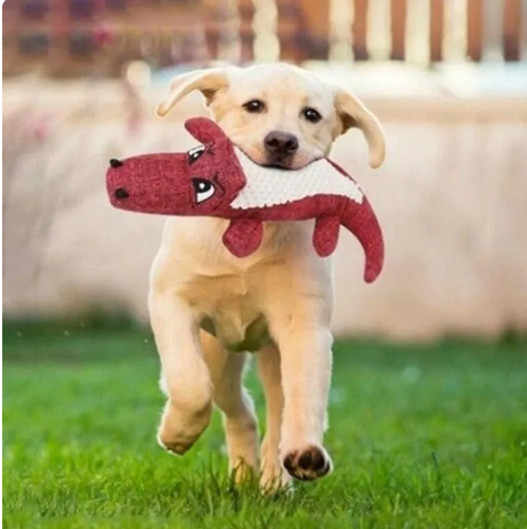 Chew Toy for pet Plush Alligator Shape with sound - Image 5