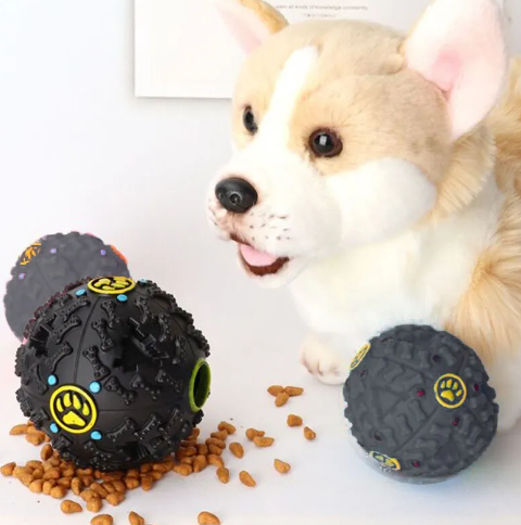 Pet Toy Leaky Food with Barking Sound