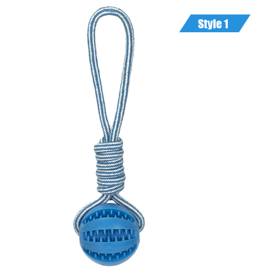 Treat Balls Interactive Hemp Rope Rubber Leaking Balls for Small Dogs - Image 3