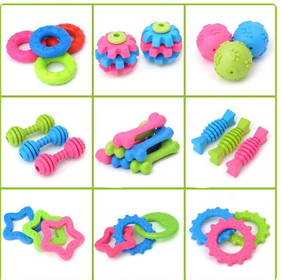 3 Pet Toys for Small & medium Dogs - Random shape and color