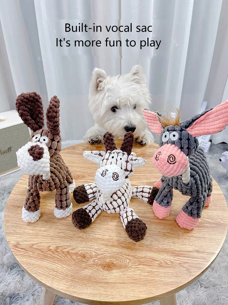 Donkey Pet Stuffed Toys with Squeakers