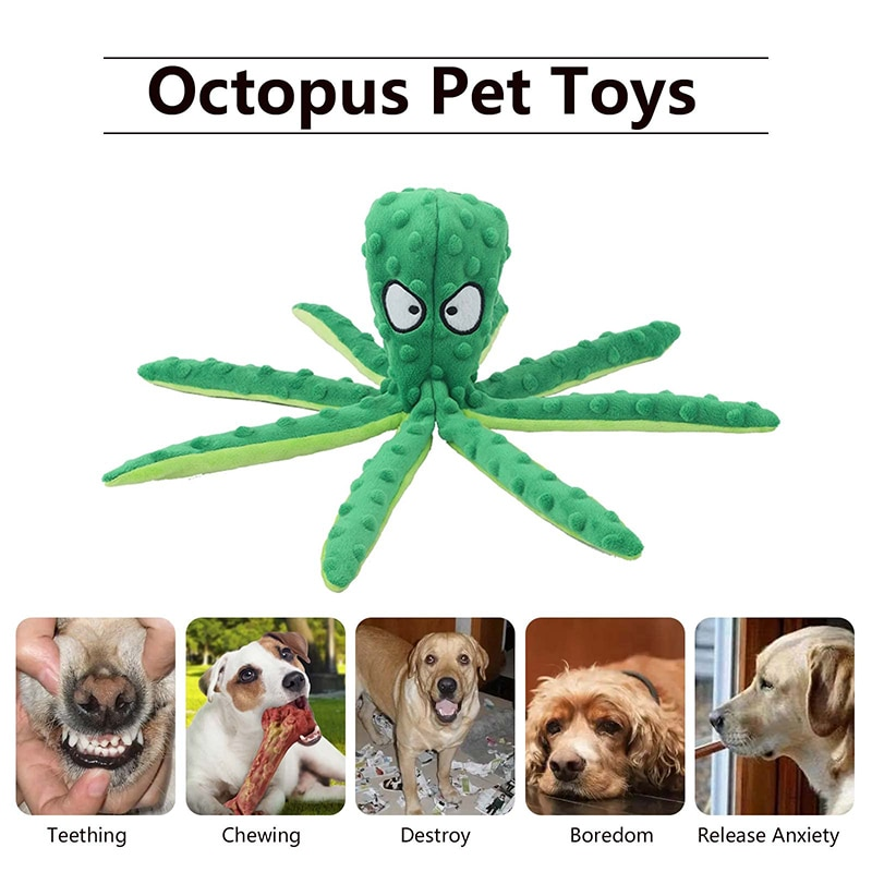 Plush Squeaky Dog Toys Octopus - Image 2