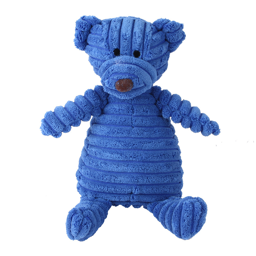Pet Dogs Plush Animal Chewing Toy - Blue and brown Bear - Pig - Fox