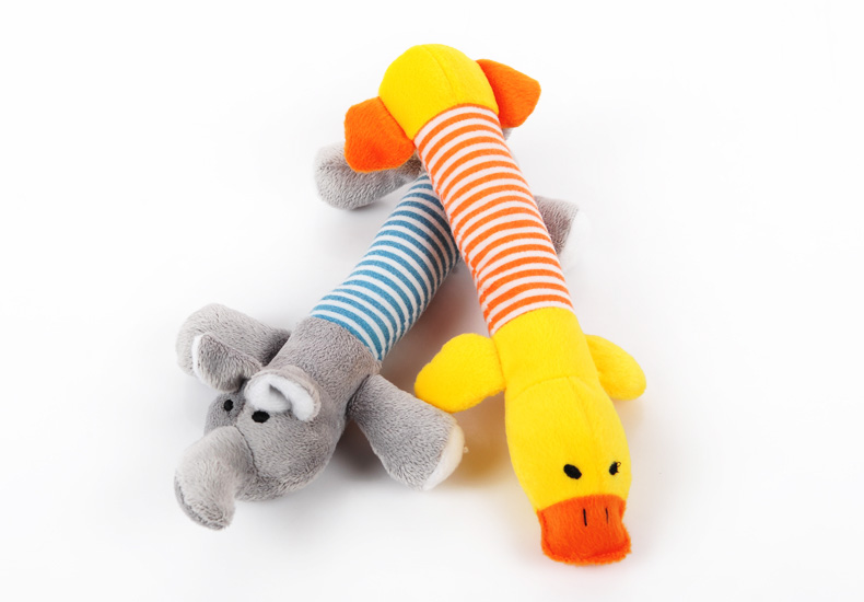 2 set of Pet Elephant & Duck toys for dogs and cats