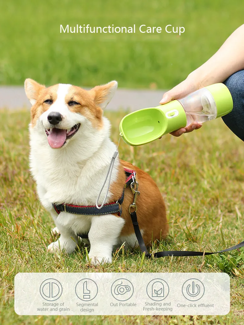 Portable Water and Food Bottle for Pets Outdoor