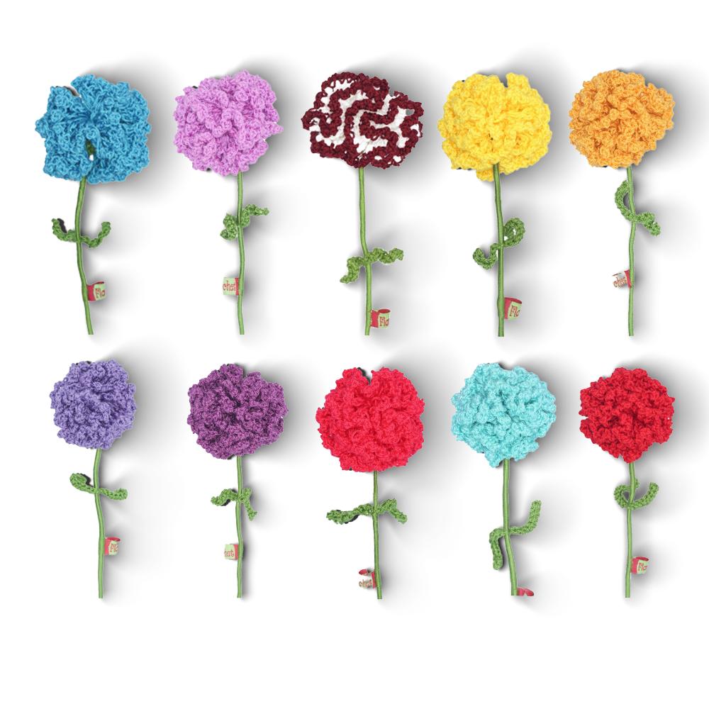 Carnation Shape Crochet Flower by Florchet