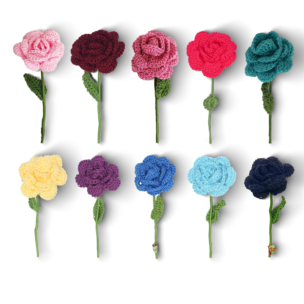Rose Shape Crochet Flower by Florchet