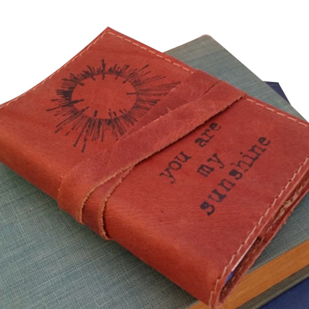 Leather Journal & Sketchbook Hand-Printed