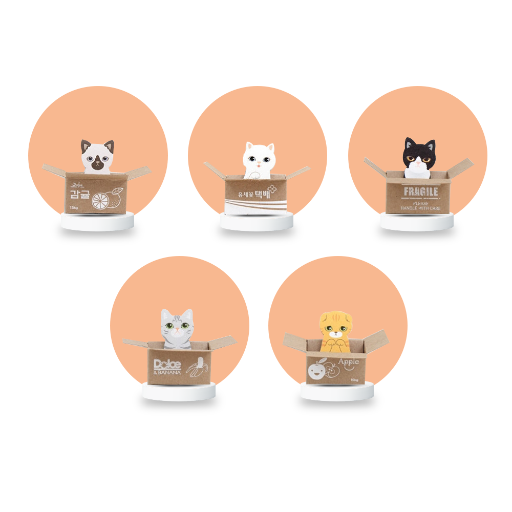 Kitty Sticky Notes & Bookmarks (5 Types)