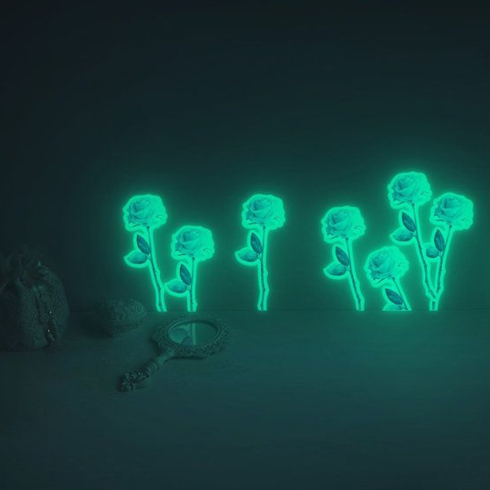 Glow-in-the-Dark Secret Garden Roses Sticker