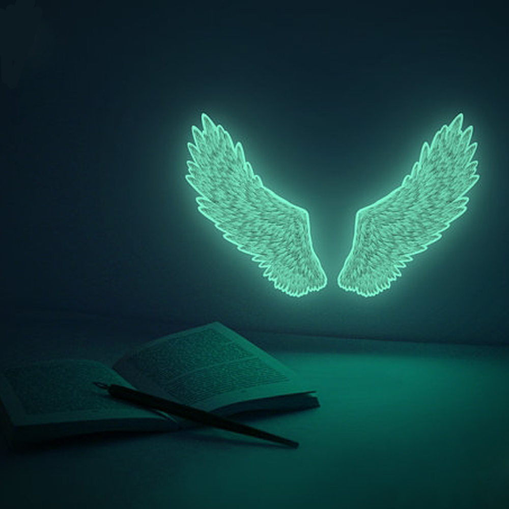 Glow-in-the-dark Angel Wing Wall Sticker